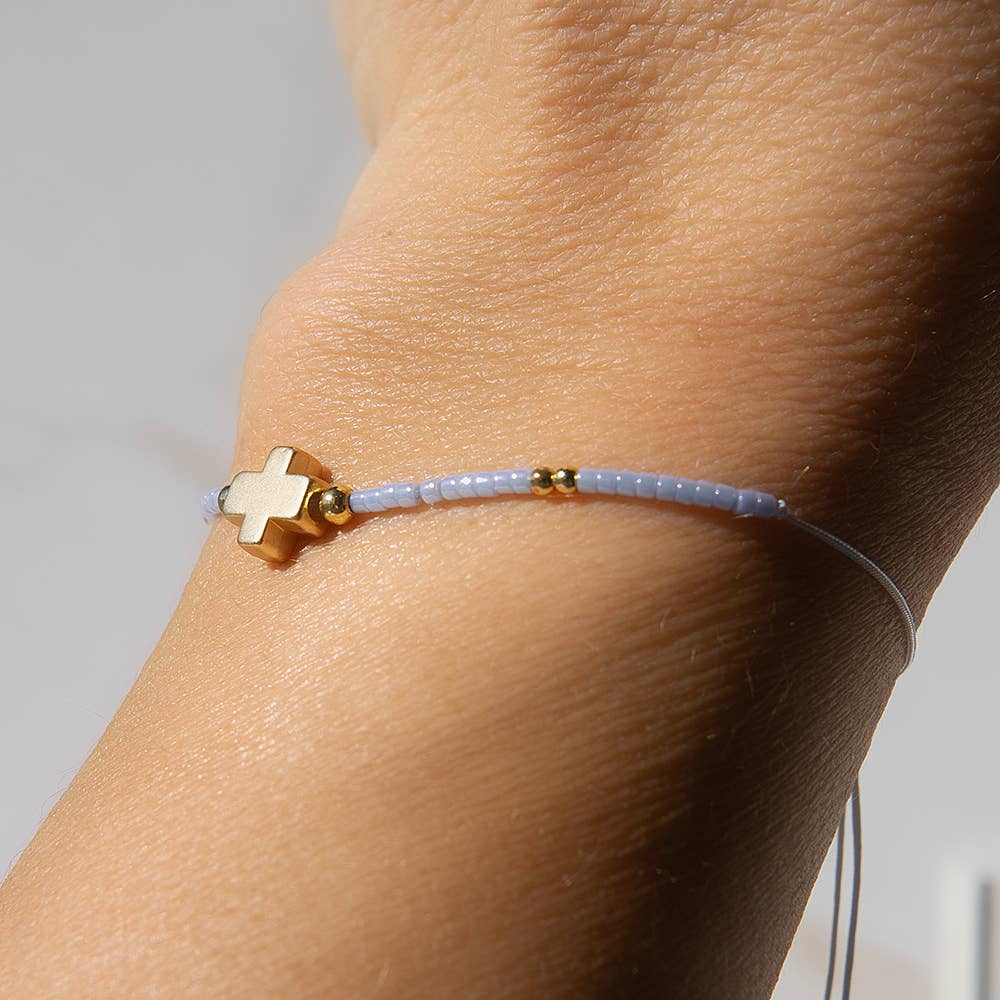 No Worries Cross Bracelet + Sticker | 1 Peter 5:7