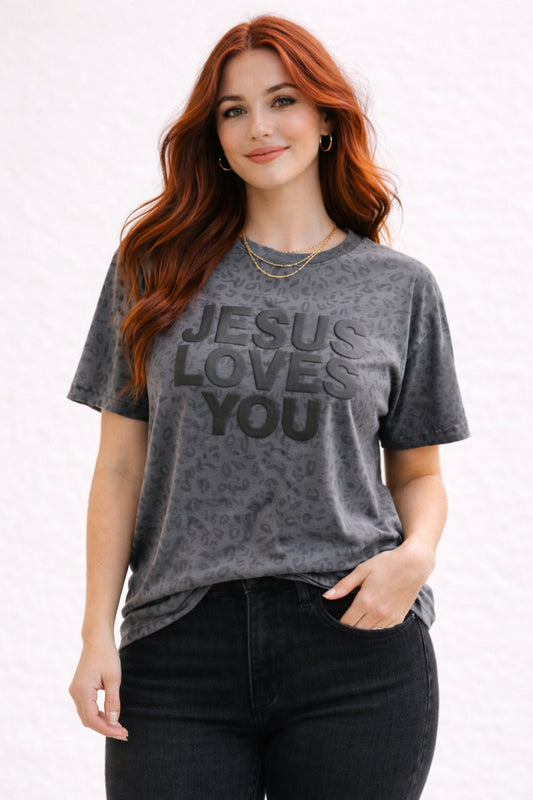 Vintage JLY Snow Leopard Cotton Collective Tee