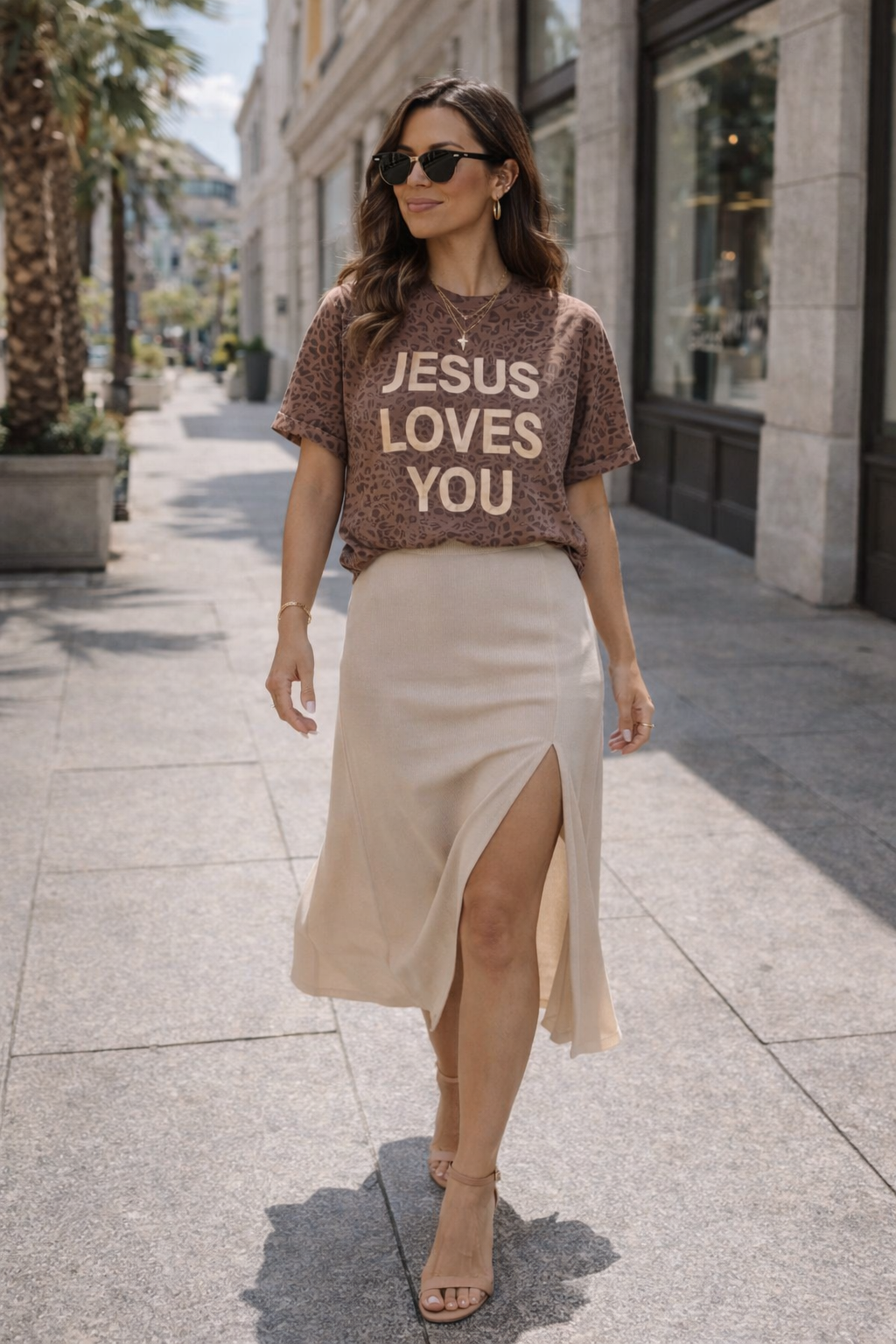 Vintage Leopard JLY Cotton Collective Tee