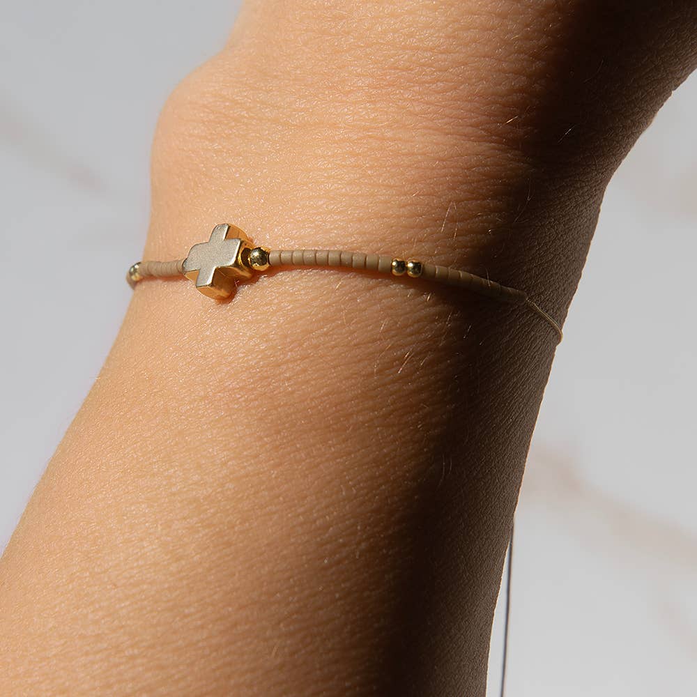 Faith Over Fear Cross Bracelet + Sticker | Psalm 46:5