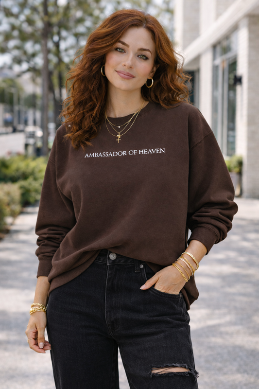 Embroidered Ambassador of Heaven Crewneck Sweatshirt
