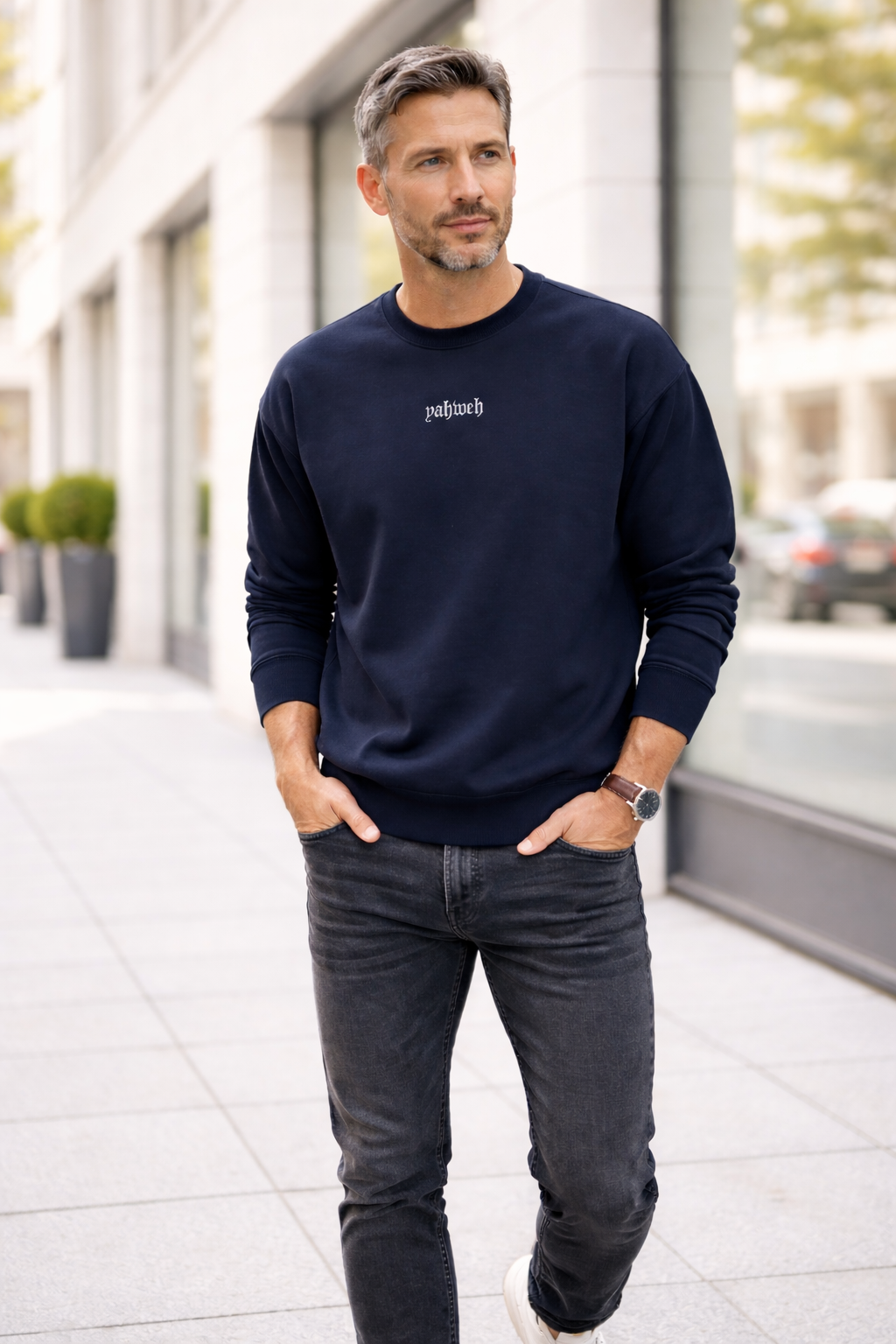 Yahweh Embroidered Crewneck Sweatshirt