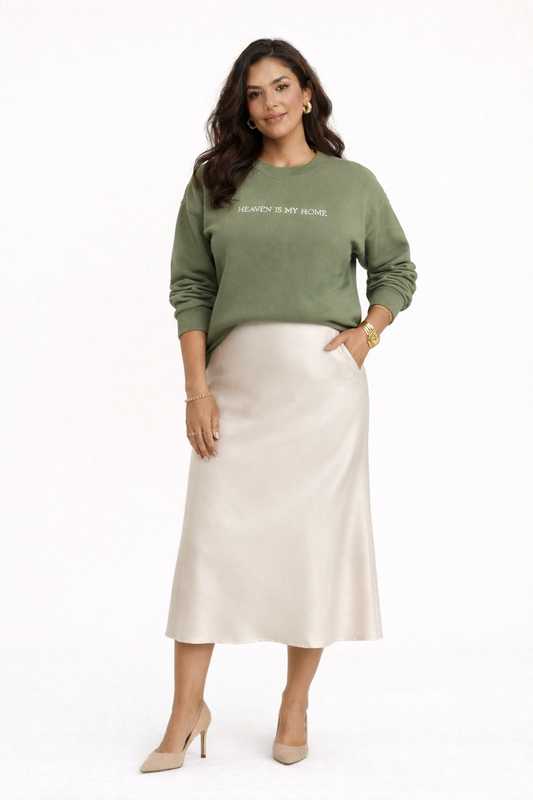 Embroidered Heaven is My Home Crewneck Sweatshirt