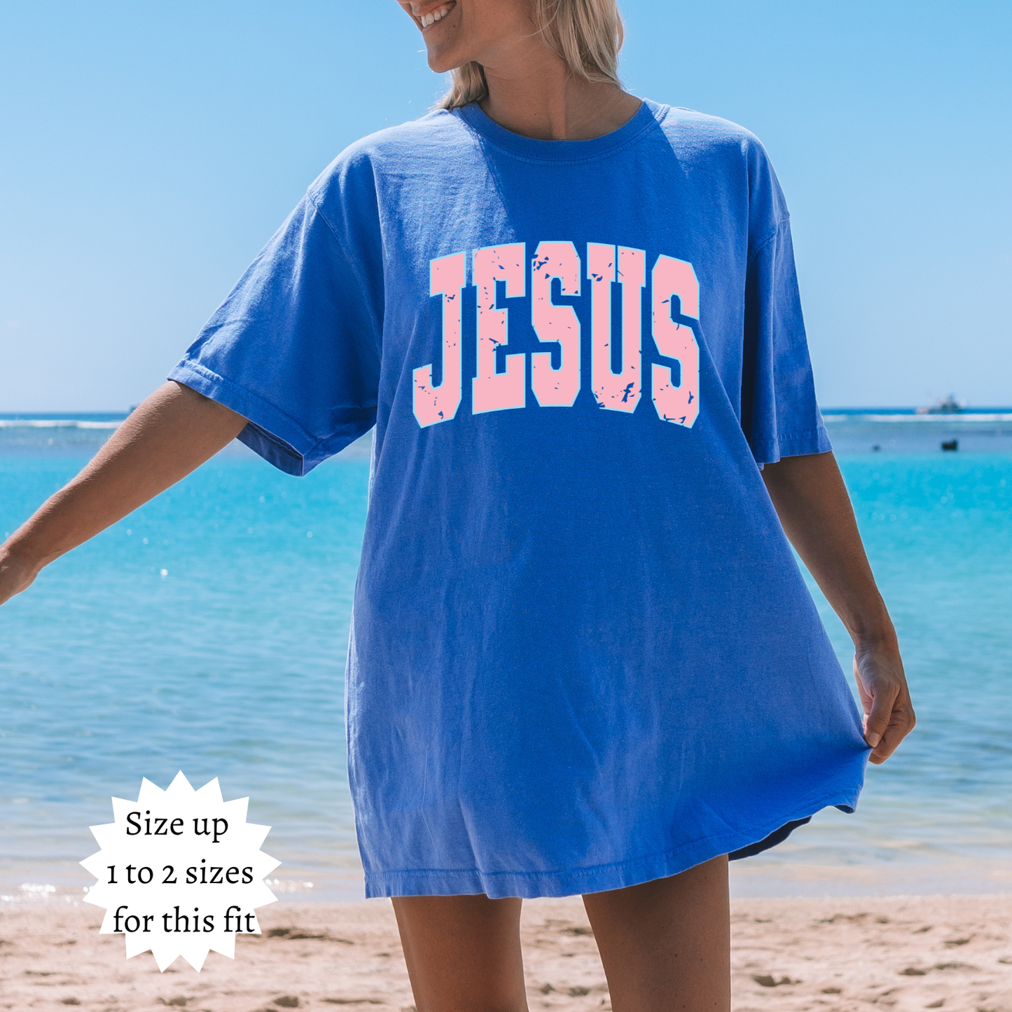 JESUS | Faith | Religion | Oversized | Comfort Colors: S
