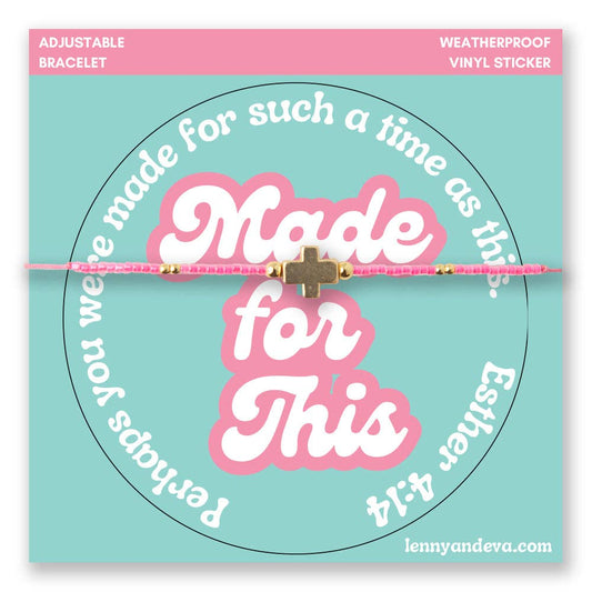 Made for This Cross Bracelet + Sticker | Esther 4:14