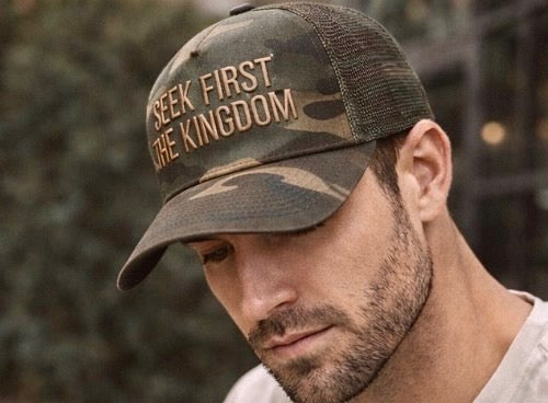 Seek First the Kingdom Camo Trucker Hat